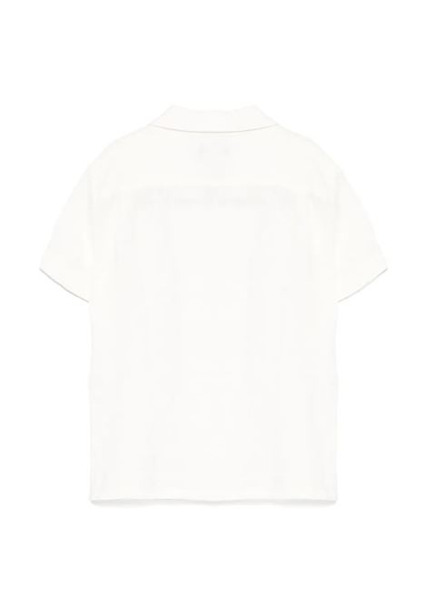 Camicia Bowling In Lino Bianco Con Pony a Contrasto RALPH LAUREN KIDS | 322-964585001